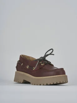 Online Stringate tacco 3cm pelle bordo' Donna Stringate