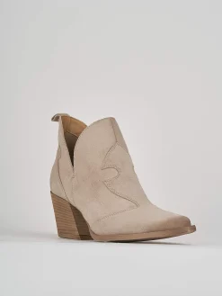 Clearance Tronchetto tacco 7 cm camoscio Donna Stivaletti Tacco Alto