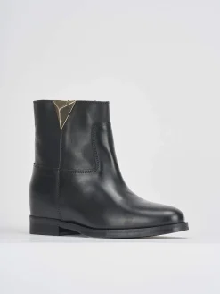 Tronchetto tacco 1 cm pelle Donna Stivaletti Tacco Basso