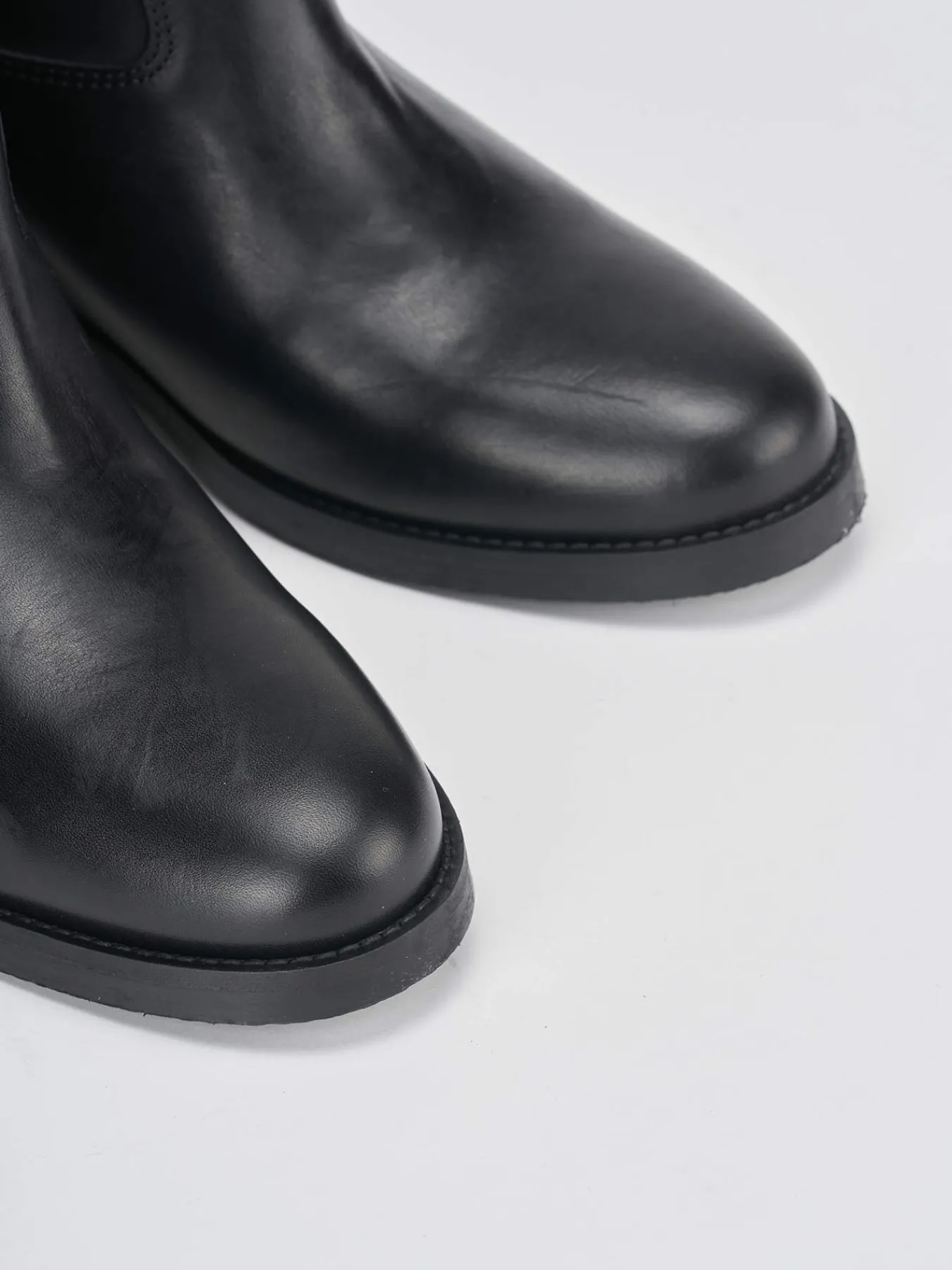 Tronchetto tacco 1 cm pelle Donna Stivaletti Tacco Basso