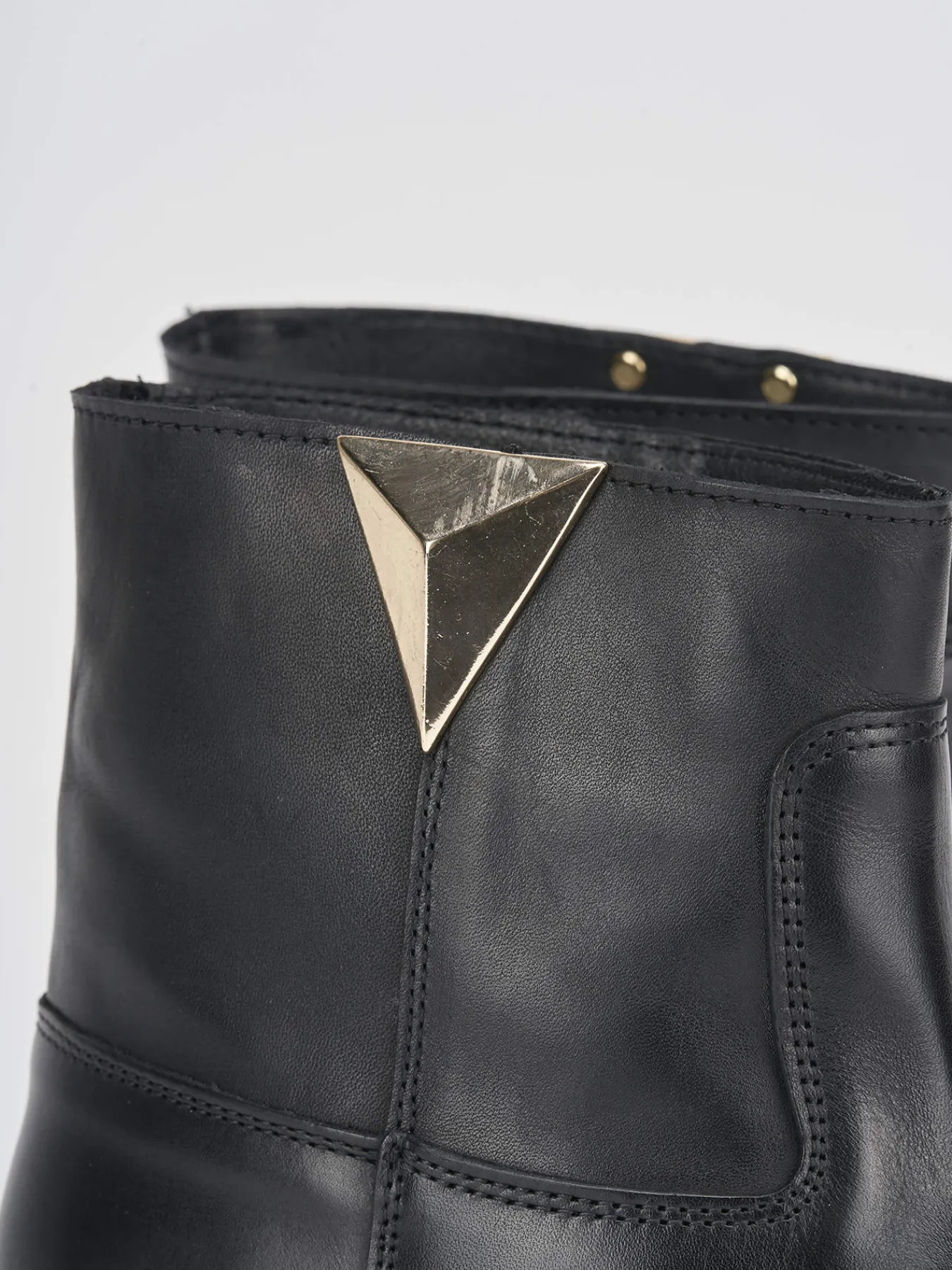 Tronchetto tacco 1 cm pelle Donna Stivaletti Tacco Basso